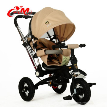 Trike de 3 ruedas de calidad superior para niños pequeños Triciclo de bebé de 1 año / plegable 4 en 1 / personalizado Cochecito de bebé nuevo de tres ruedas 2016